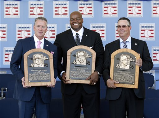 Tom Glavine, Frank Thomas, Greg Maddux