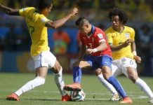 Brasil y Chile están 1-1 al cierre del 1er tiempo
