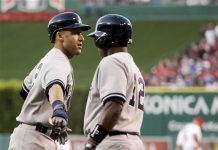 Jeter pegó su primer jonrón contra Angelinos