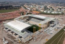 Techo de estadio de Sao Paulo no estará listo