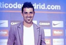 David Villa sale del Atlético