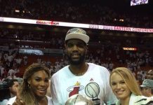 Serena y Wozniacki se suman a festejo del Heat
