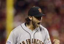 Bumgarner maniata a Cardenales