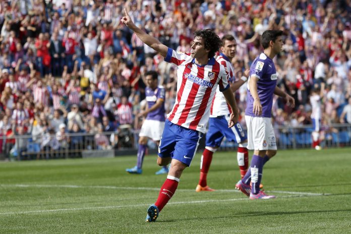 Tiago Mendes celebra tras marcar un gol el domingo para el Atlético de Madrid.