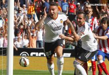 El Valencia noquea 3-1 al Atlético, toma la punta