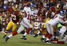 Donnell se luce y Giants apalean 45-14 a Redskins
