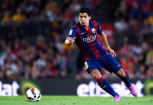 Suárez marcó doblete en amistoso