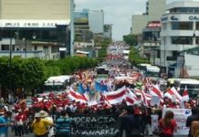 Miles de empleados públicos protestaron en Costa Rica contra «raquítico» ajuste salarial