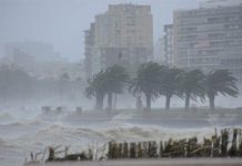 Alerta naranja en Uruguay por fuertes lluvias