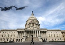 Cazas F-16 obligan a salir a una avioneta de una zona prohibida en Washington: Evacuan el Capitolio