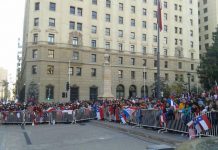 Una multitud recibió a la selección de Chile