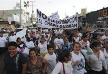 Suben arrestos en marcha a favor de «El Chapo»