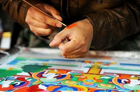 (6)CHINA-LHASA-CULTURA-PINTURA THANGKA
