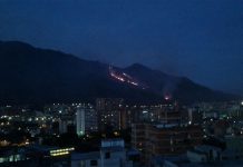 Incendio forestal provoca apagón en Venezuela