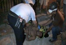 Cae de escalera de unos 2 mts de altura