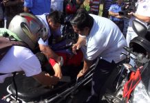 Motociclista directo al hospital