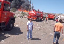Fuerte incendio en vertedero municipal ¨La Cureca¨