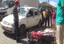 Taxistas acelerados provocan dos accidentes en Nandaime