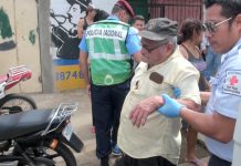 Anciano y motorizado lesionados por imprudencia
