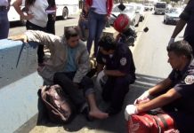 Resbala en la carretera
