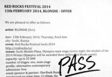 Blondie rechazaron tocar en los Juegos de Sochi