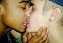 Filtran foto de Justin Bieber besando en la boca a su amigo Khalil Sharieff