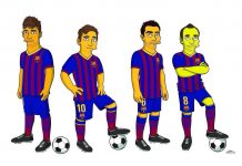 Estrellas del Barcelona ficharon por Los Simpson