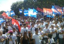 Juventud nicaragüense realiza actividad en respaldo al pueblo y autoridades del Gobierno de Venezuela