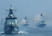 Armada china hace ejercicios navales en el Índico