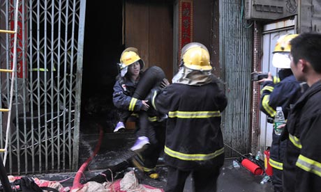 Factory fire, Shantou, Guangdong
