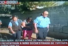Logran rescatar a niño raptado en Tipitapa