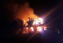 Masaya: Un fuerte incendio se registra en la entrada a Nandasmo