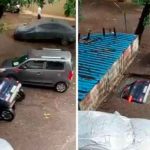 india, socavon, auto, video, viral, insolito,