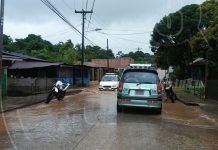 Fuerte aguacero inunda calles de Bluefields