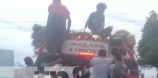 nicaragua, bus, ruta, pasajeros,