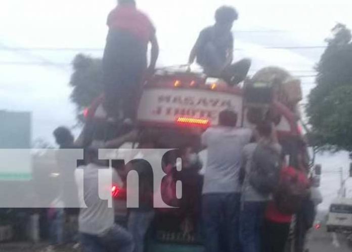 nicaragua, bus, ruta, pasajeros,