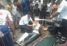 Joven lesionada por accidente en calle de Granada