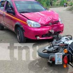 Motociclista impactó de manera frontal contra un taxi en Juigalpa Nicaragua, juigalpa, motociclista, impactó, taxi,