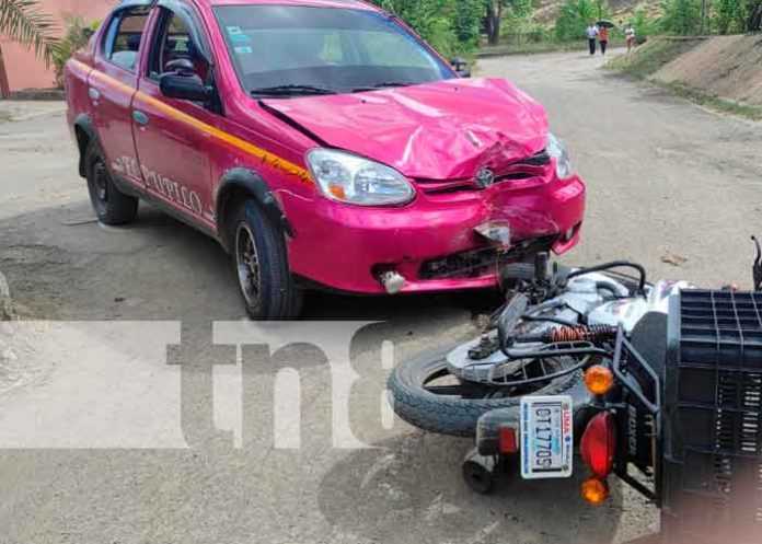juigalpa3 Nicaragua, juigalpa, motociclista, impactó, taxi,