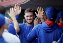 Kris Bryant pegó 3 jonrones y 2 dobles