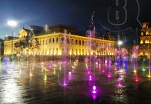 Fuente luminosa es atracción principal en cierre de fin de semana largo managua