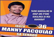Pacquiao promueve campaña senatorial pese a amenazas
