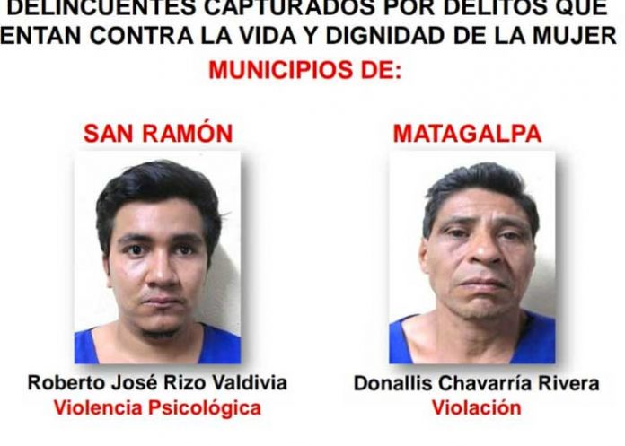 nicaragua, matagalpa, delitos, policia, detenidos,