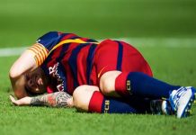 Messi cayó lesionado frente a Las Palmas