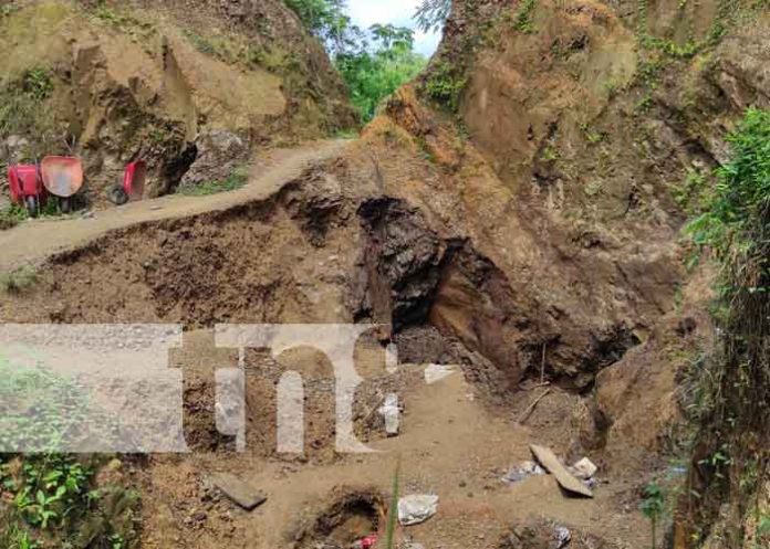 nicaragua, siuna, derrumbe, mina artesanal, muerto