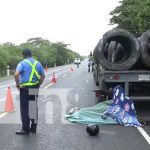 Accidente mortal cobra dos vidas en Carretera Nueva a León nicaragua, accidente, carretera nueva a leon, motociclista, camion,