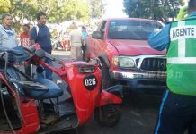 Diriamba: Atropellan a mototaxi y conductor queda grave