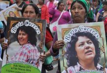 Mujeres latinoamericanas rinden homenaje a Berta Cáceres