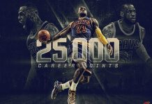 Lebron James llegó a 25.000 puntos
