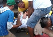 Accidente entre moto y camioneta en Carretera a Masaya